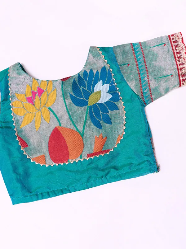 Rama_Silk_Blend_Woven_Lehenga_Choli_For_Girls