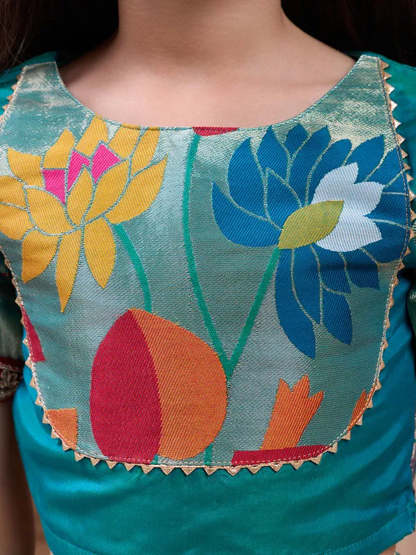 Rama_Silk_Blend_Woven_Lehenga_Choli_For_Girls