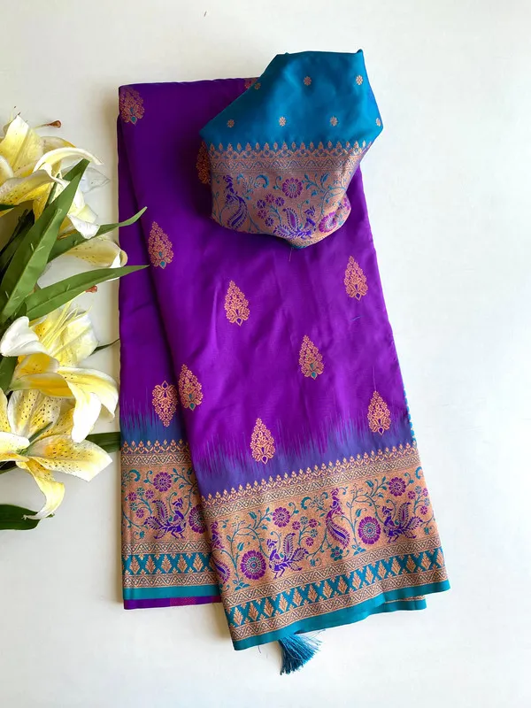 Purple_Paithani_Silk_Weaving_Saree_For_Women