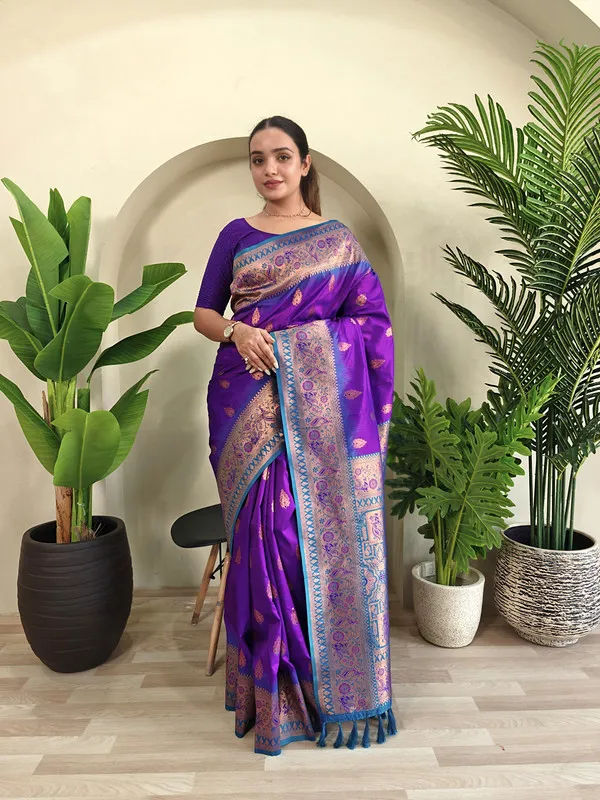 Purple_Paithani_Silk_Weaving_Saree_For_Women
