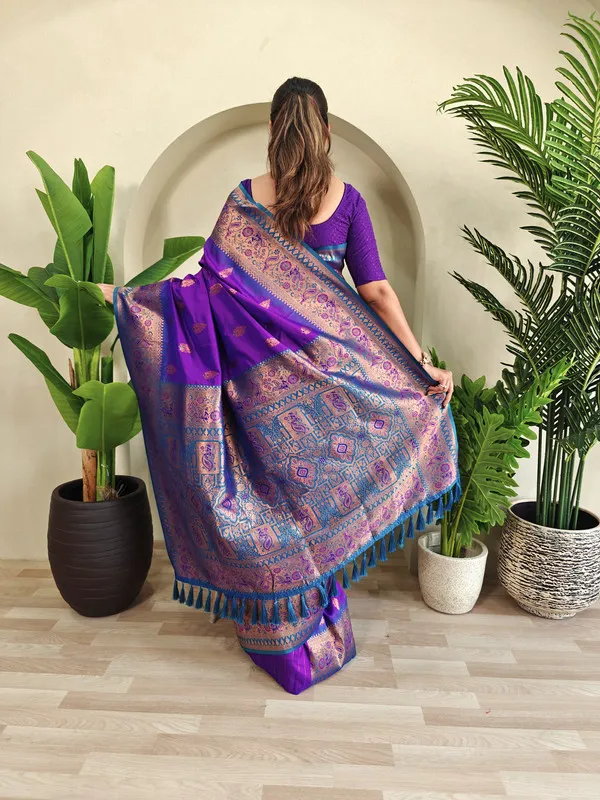 Purple_Paithani_Silk_Weaving_Saree_For_Women