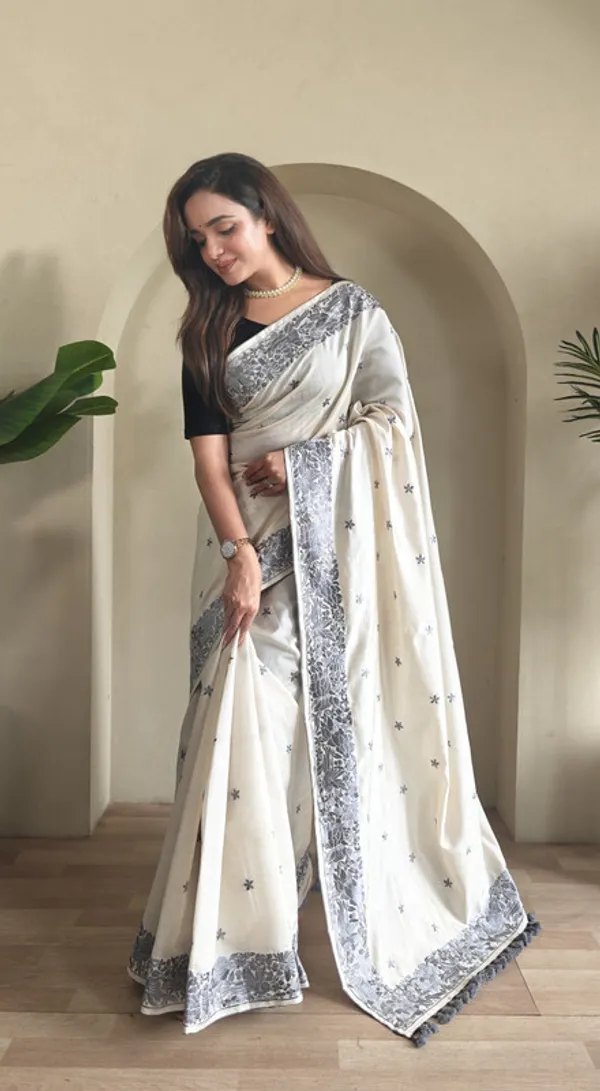Grey_Tussar_Saree_Embroidery_Saree_For_Women