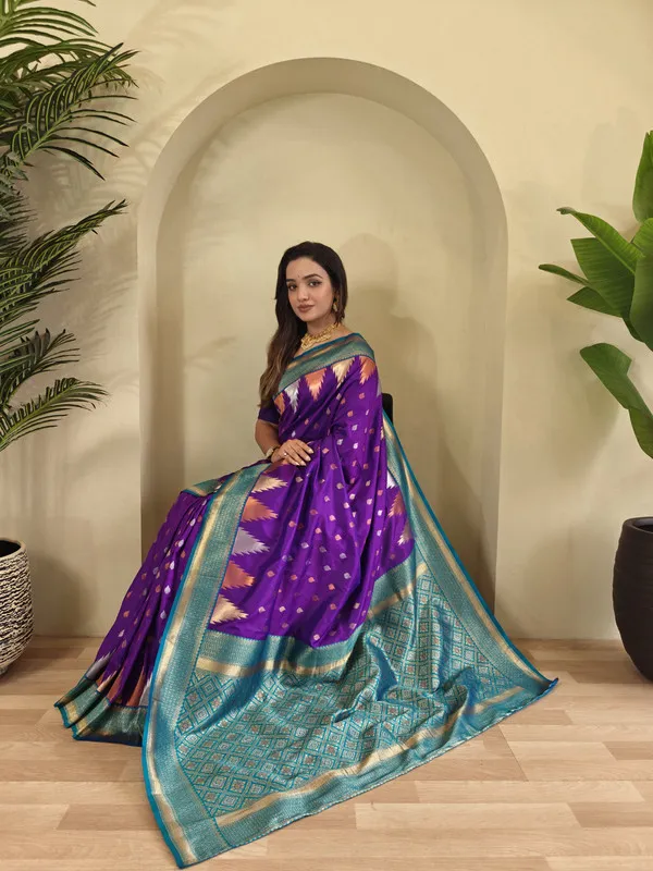 Purple_Silk_Weaving_Saree_For_Women
