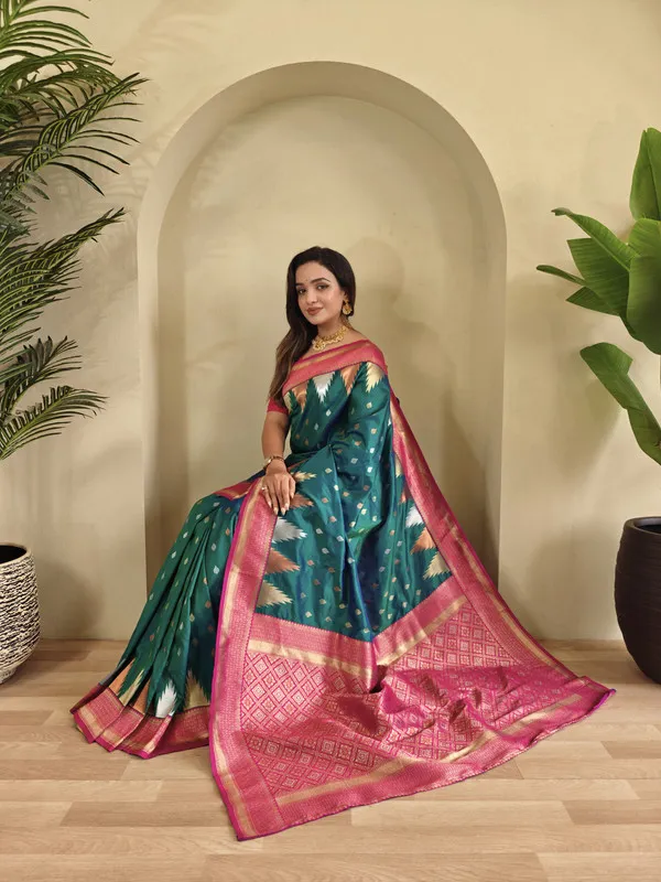 Rama_Silk_Weaving_Saree_For_Women