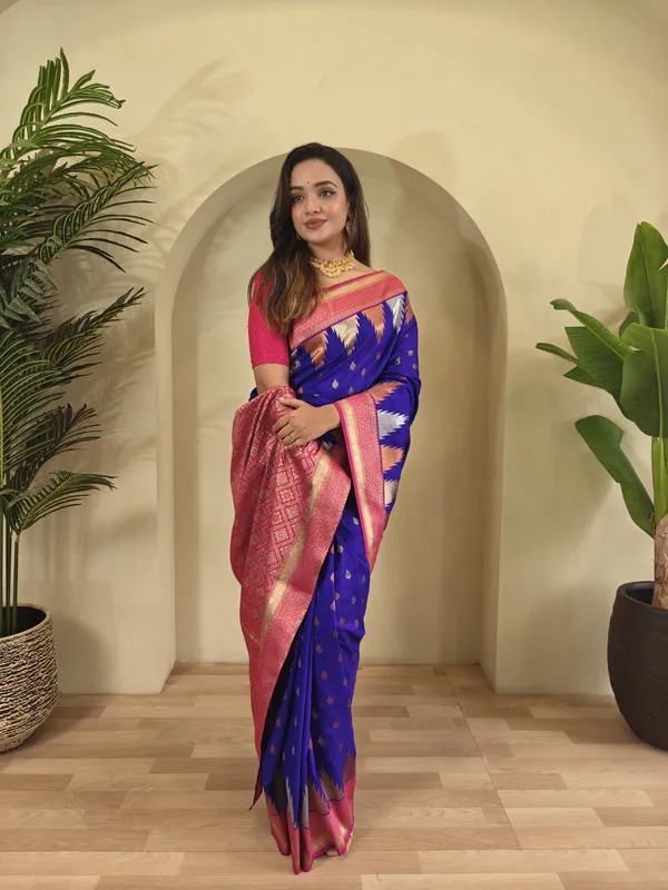 Violet_Silk_Weaving_Saree_For_Women