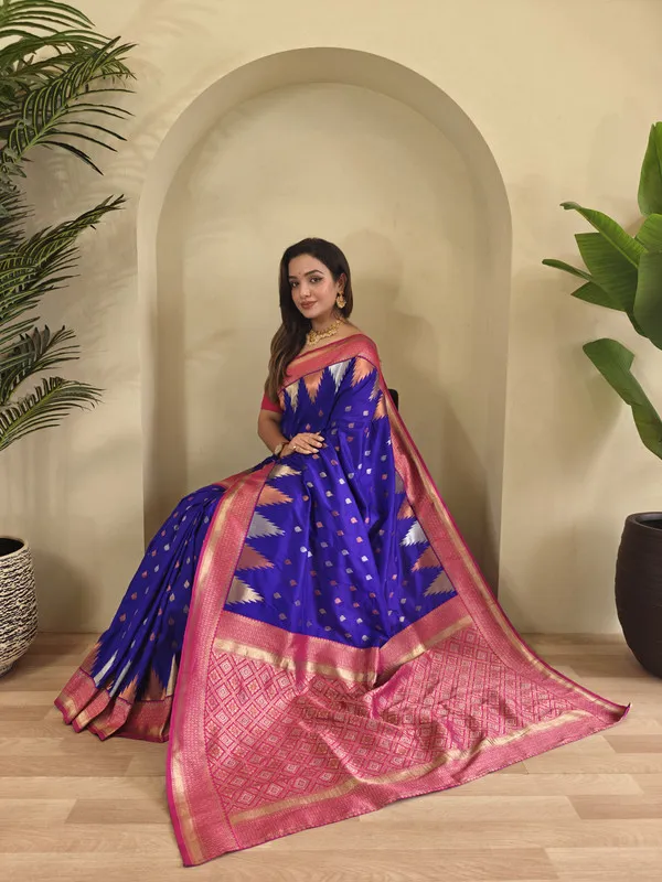 Violet_Silk_Weaving_Saree_For_Women