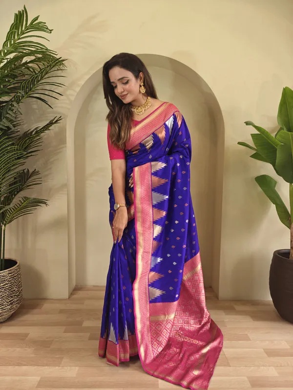 Violet_Silk_Weaving_Saree_For_Women