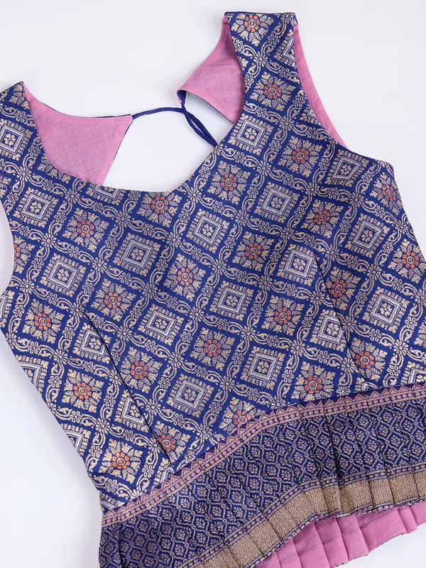 Lavender_Silk_Blend_Woven_Lehenga_Choli_For_Girls