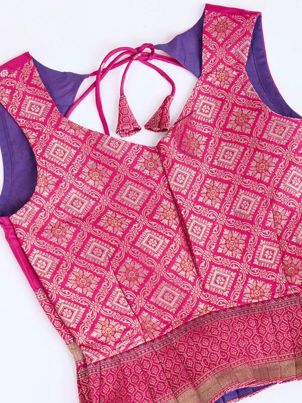 Rama_Silk_Blend_Woven_Lehenga_Choli_For_Girls