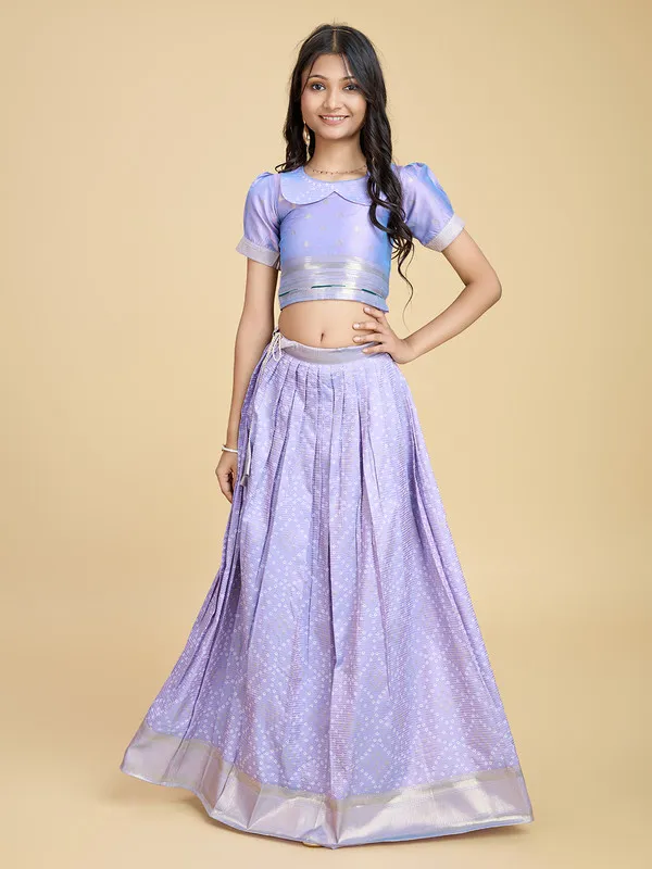 Lavender_Silk_Blend_Woven_Lehenga_Choli_For_Girls