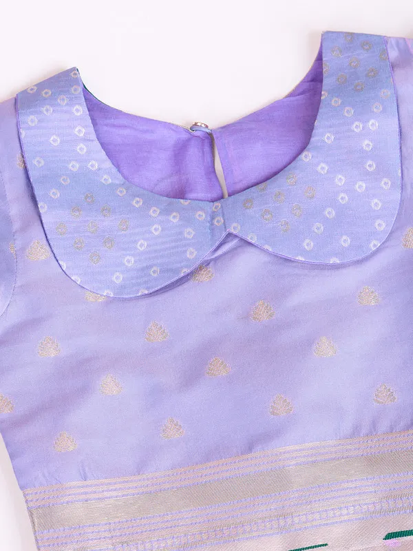 Lavender_Silk_Blend_Woven_Lehenga_Choli_For_Girls