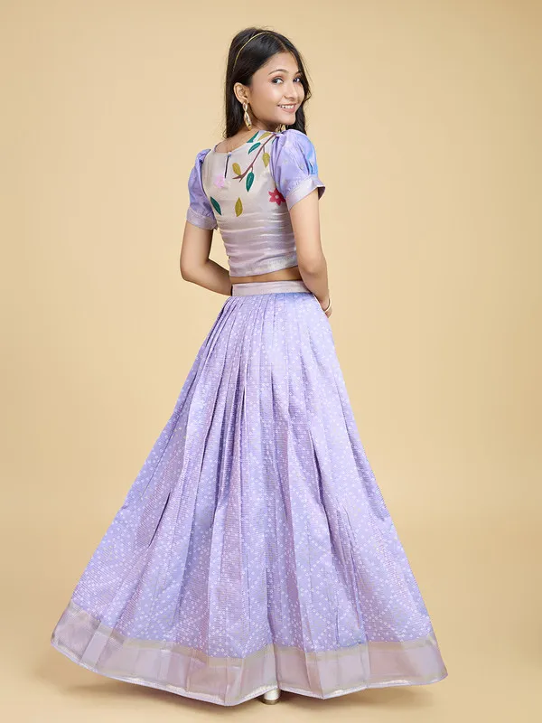 Lavender_Silk_Blend_Woven_Lehenga_Choli_For_Girls