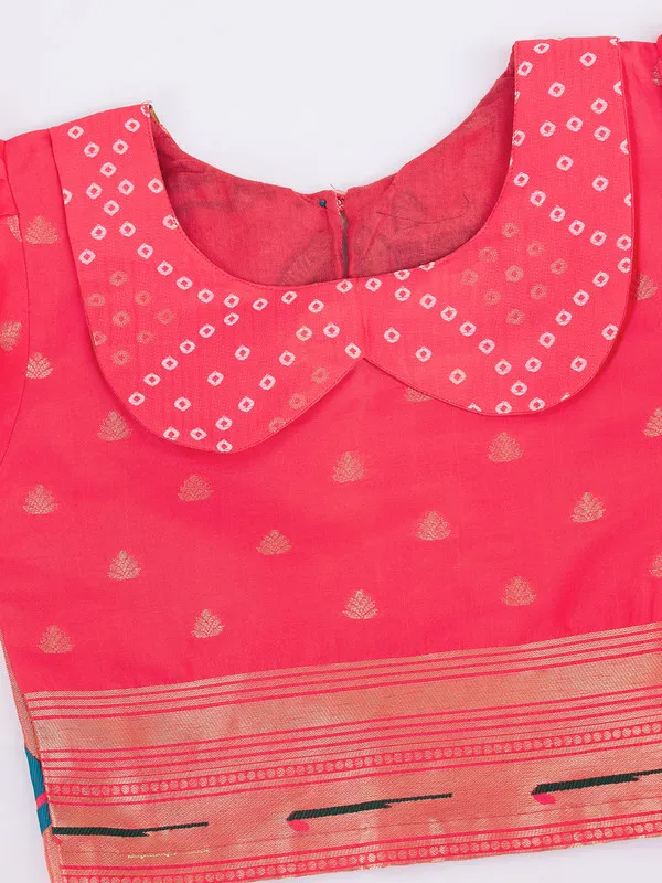 Pink_Silk_Blend_Woven_Lehenga_Choli_For_Girls