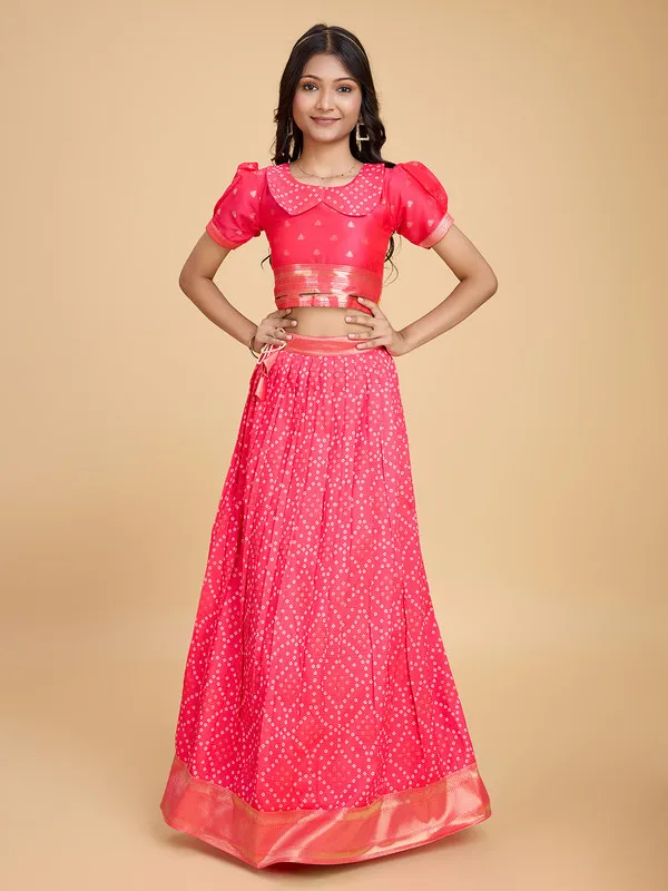 Pink_Silk_Blend_Woven_Lehenga_Choli_For_Girls