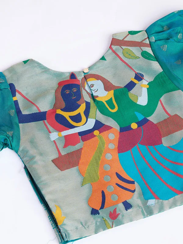 Rama_Silk_Blend_Woven_Lehenga_Choli_For_Girls