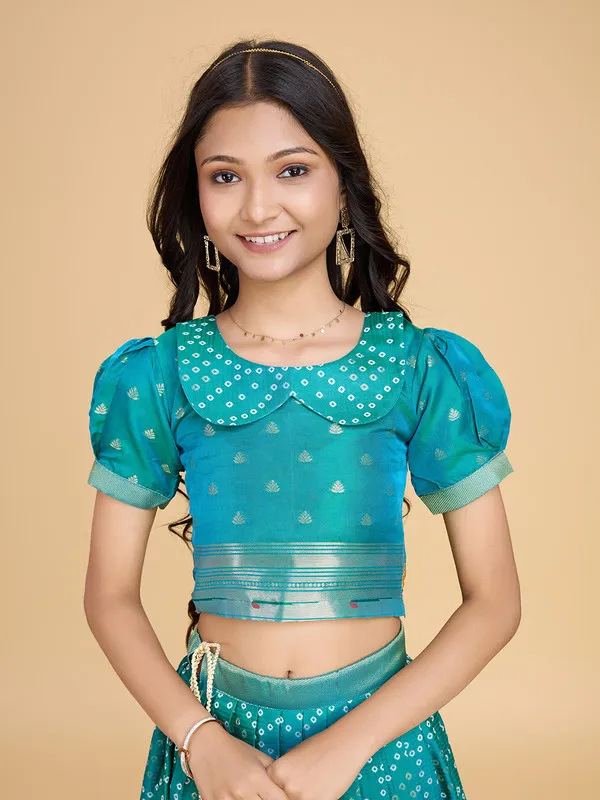 Rama_Silk_Blend_Woven_Lehenga_Choli_For_Girls