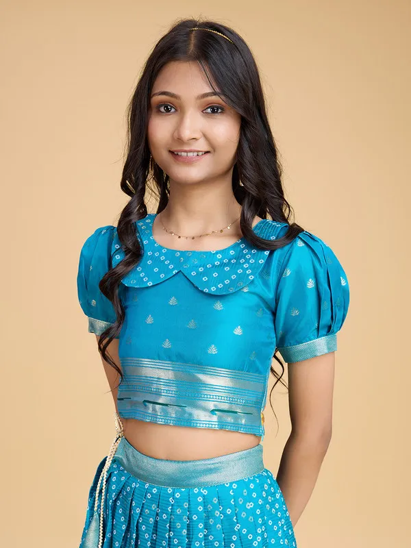 Sky_Blue_Silk_Blend_Woven_Lehenga_Choli_For_Girls