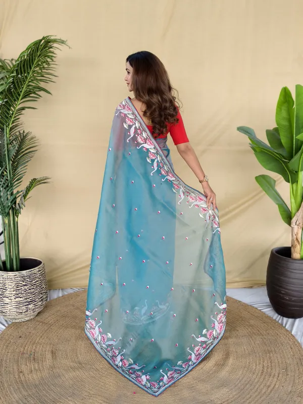 Firozi_Gabanna_Silk_Weaving_Saree_For_Women