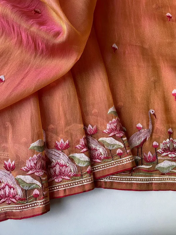 Peach_Gabanna_Silk_Weaving_Saree_For_Women