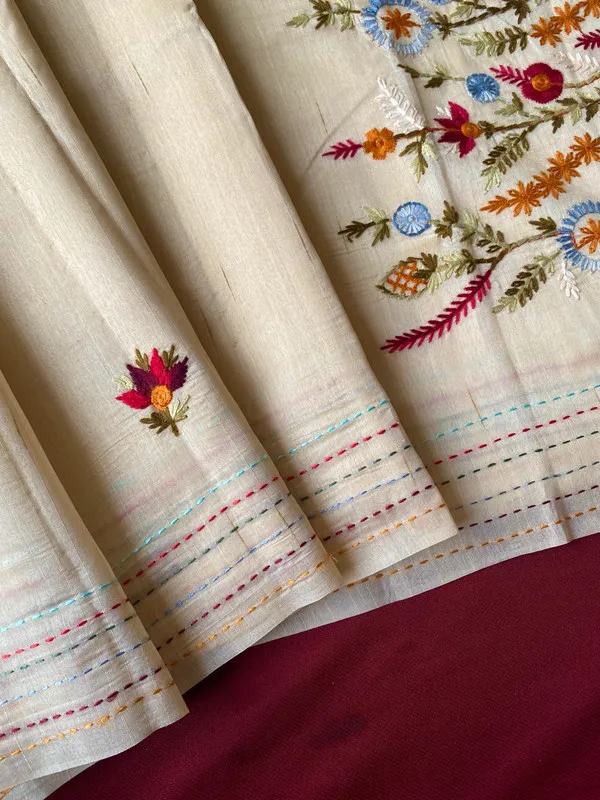 Cream_Silk_Woven_Embroidery_Saree_For_Women