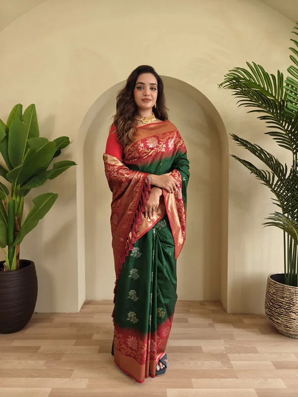Multicolor_Silk_Zari_Weaving_Saree_For_Women