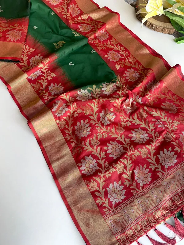 Multicolor_Silk_Zari_Weaving_Saree_For_Women
