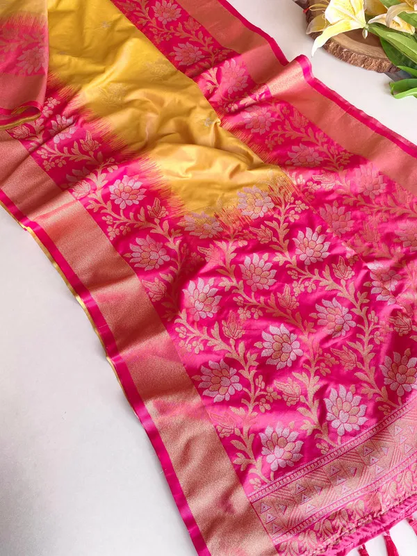 Lemon_Silk_Zari_Weaving_Saree_For_Women