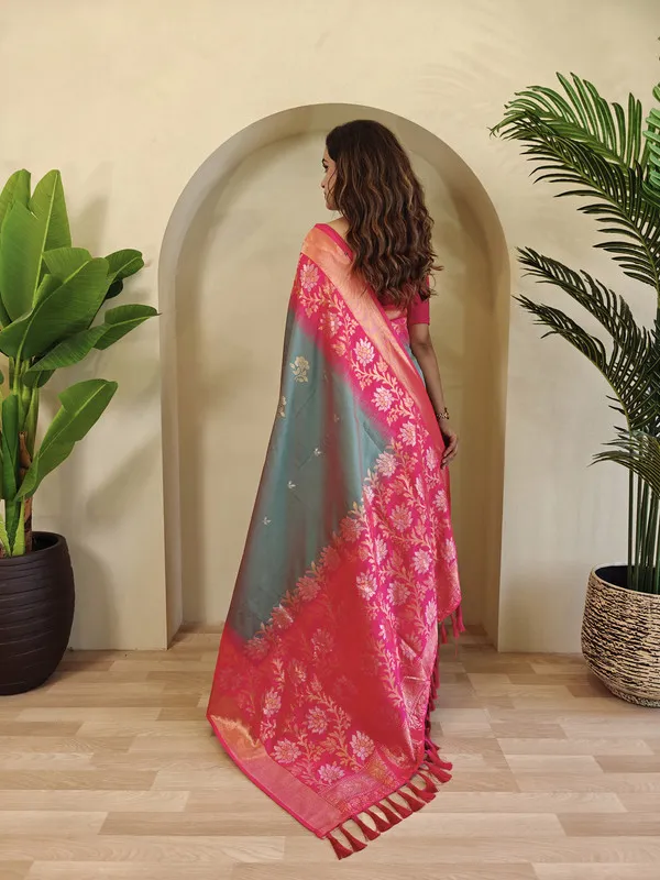 Mehendi_Silk_Zari_Weaving_Saree_For_Women