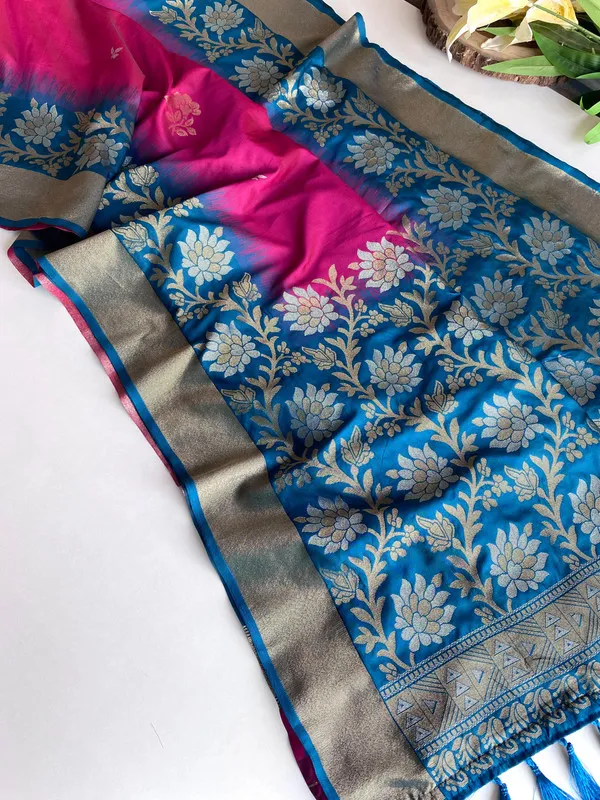 Pink_Silk_Zari_Weaving_Saree_For_Women