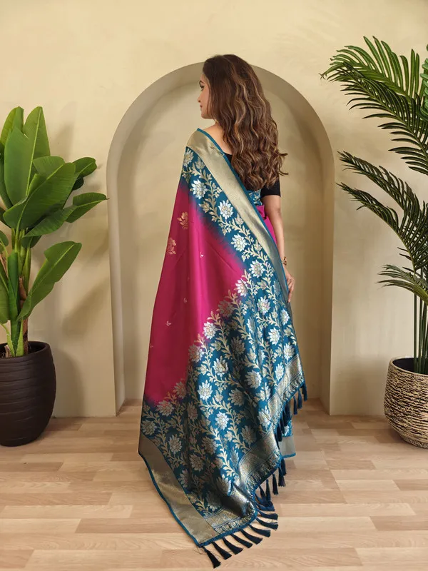 Pink_Silk_Zari_Weaving_Saree_For_Women