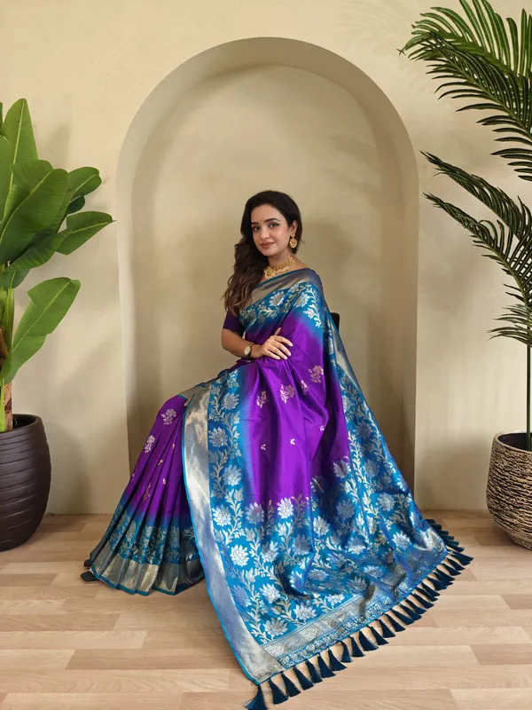 Purple_Silk_Zari_Weaving_Saree_For_Women