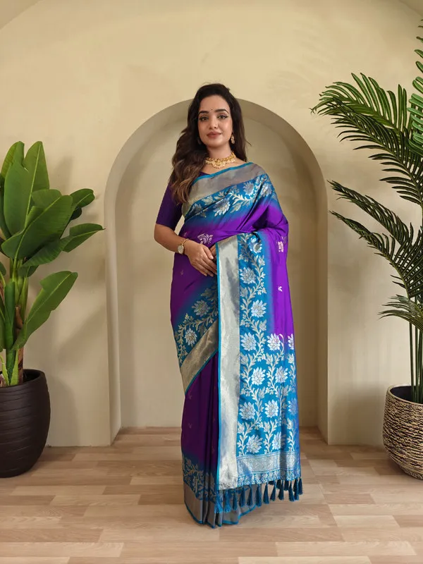 Purple_Silk_Zari_Weaving_Saree_For_Women