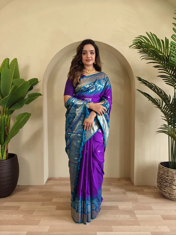 Purple_Silk_Zari_Weaving_Saree_For_Women