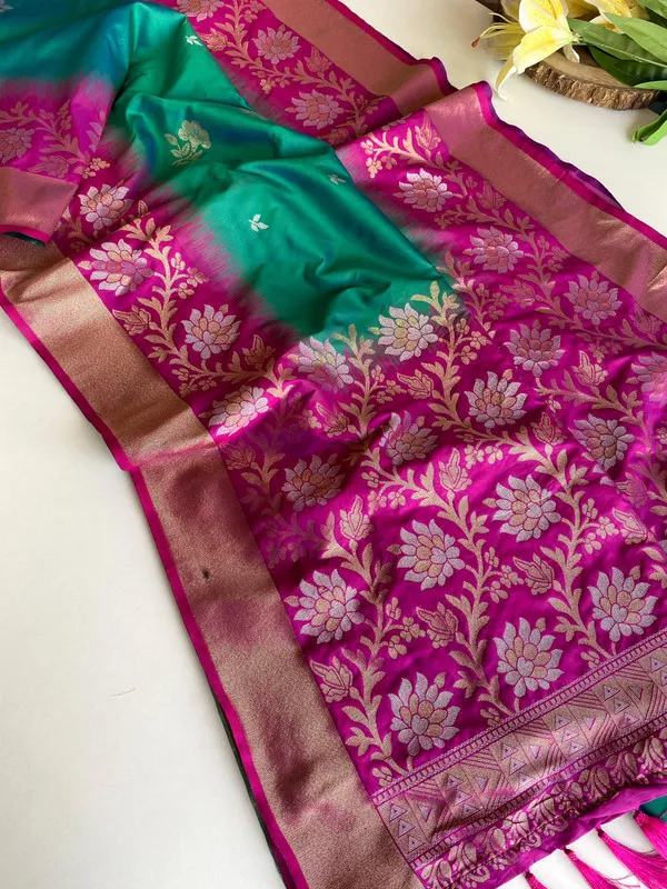 Rama_Silk_Zari_Weaving_Saree_For_Women