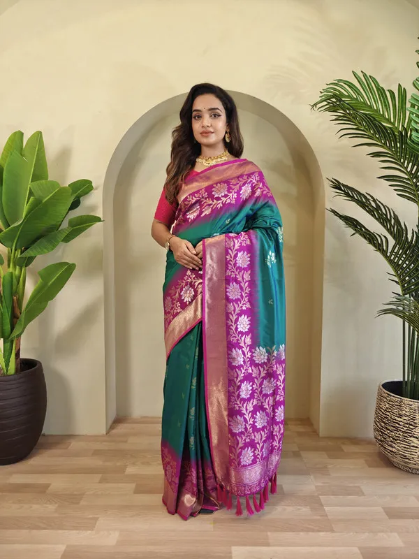 Rama_Silk_Zari_Weaving_Saree_For_Women