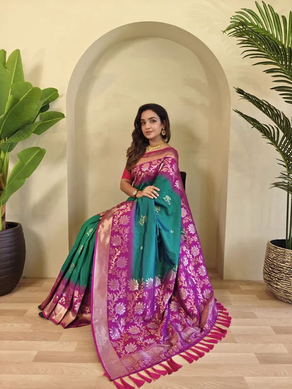 Rama_Silk_Zari_Weaving_Saree_For_Women