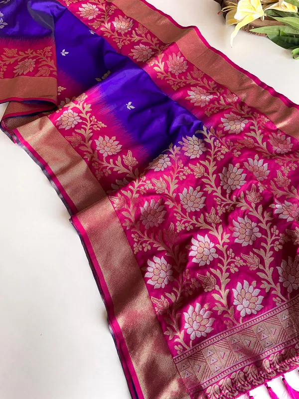 Violet_Silk_Zari_Weaving_Saree_For_Women