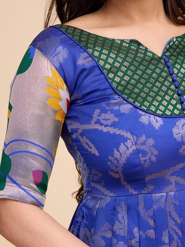 Blue_Soft_Silk_Copper_Weaving_Ethnic_Dresses_Gown_For_Women