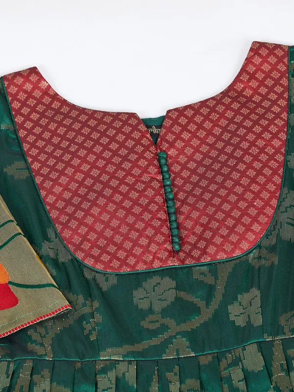 Green_Soft_Silk_Copper_Weaving_Ethnic_Dresses_Gown_For_Women