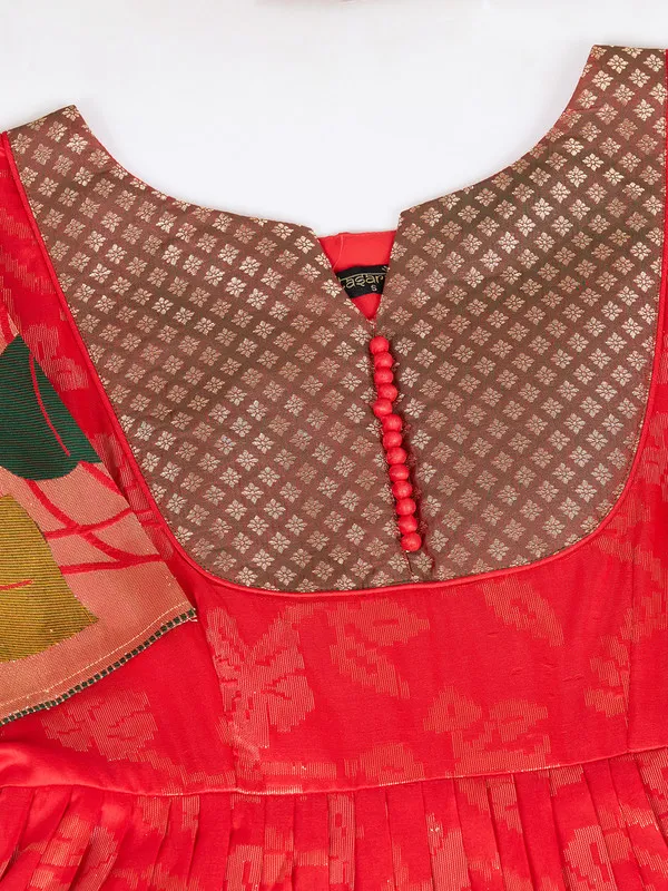 Red_Soft_Silk_Copper_Weaving_Ethnic_Dresses_Gown_For_Women