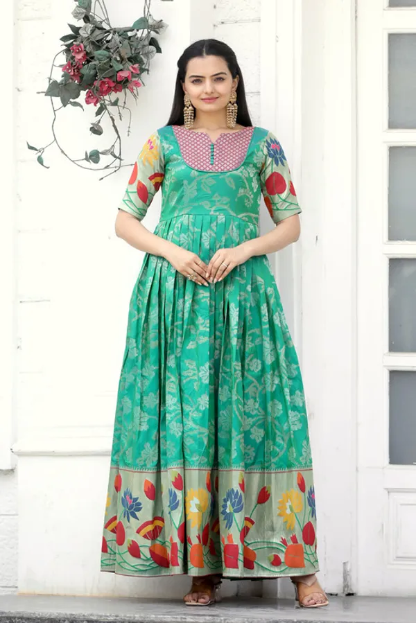 Rama_Soft_Silk_Copper_Weaving_Ethnic_Dresses_Gown_For_Women