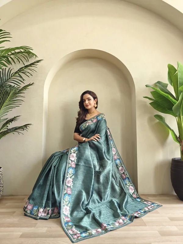 Multicolor_Tussar_Saree_Embroidery_Saree_For_Women