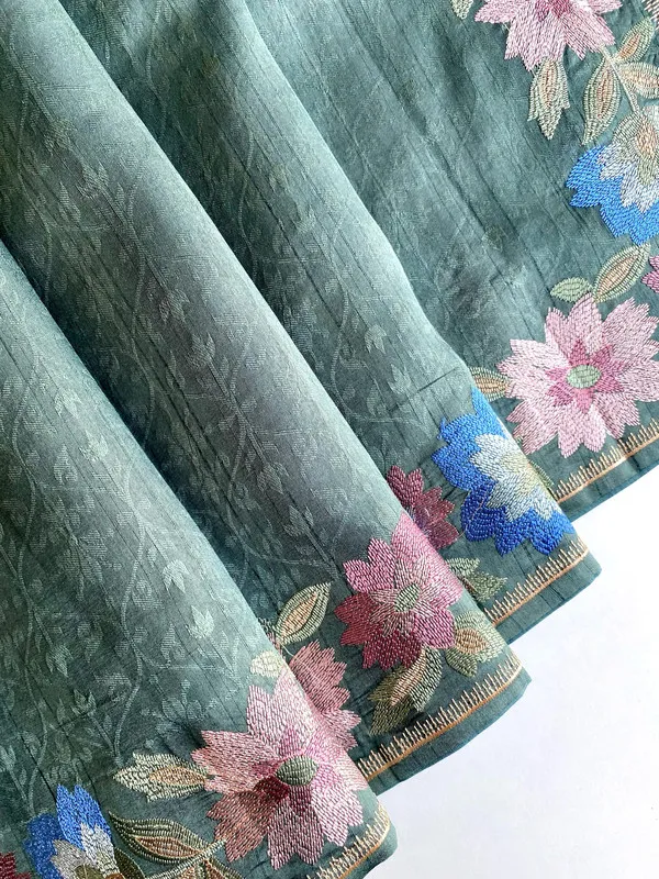 Multicolor_Tussar_Saree_Embroidery_Saree_For_Women
