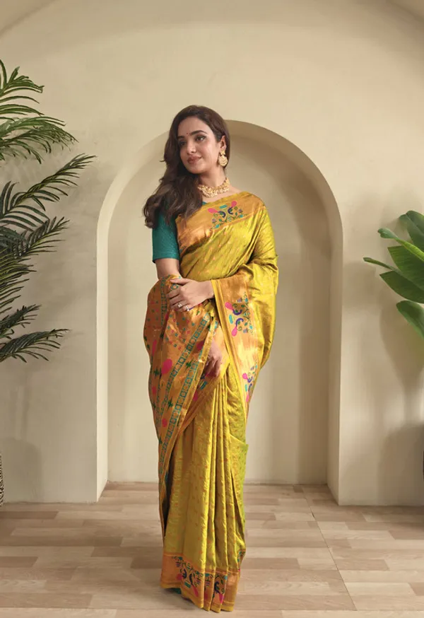 Pista_Soft_Paithani_Silk_Weaving_Saree_For_Women