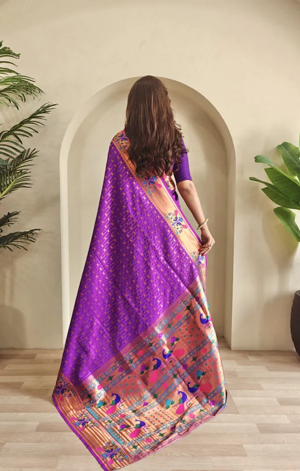 Purple_Soft_Paithani_Silk_Weaving_Saree_For_Women