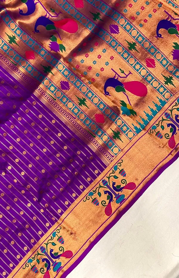 Purple_Soft_Paithani_Silk_Weaving_Saree_For_Women