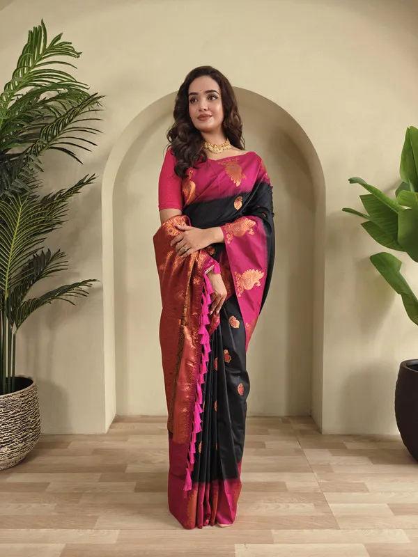 Black_Silk_Weaving_Saree_For_Women
