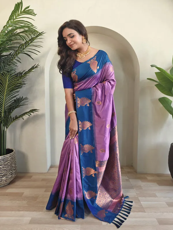 Lavender_Silk_Weaving_Saree_For_Women