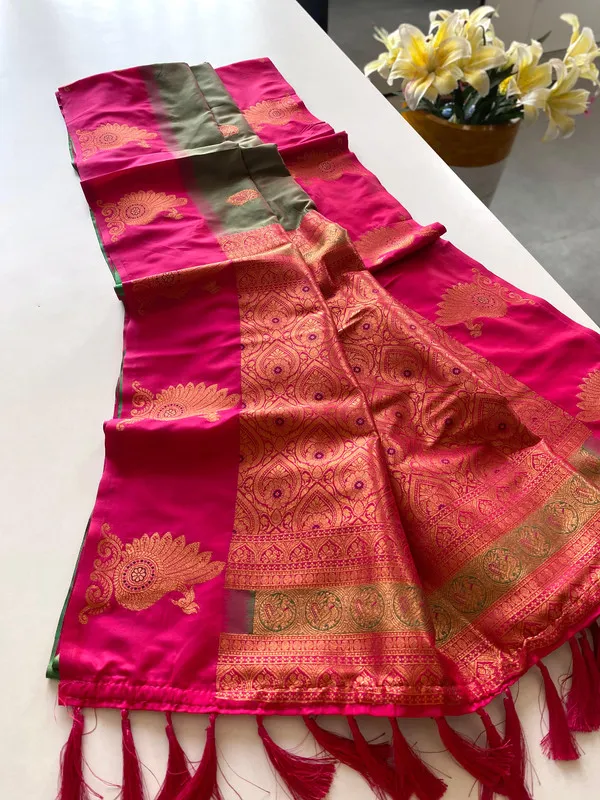 Mehendi_Silk_Weaving_Saree_For_Women