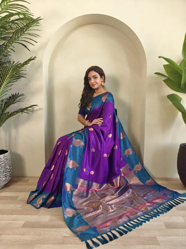 Purple_Silk_Weaving_Saree_For_Women